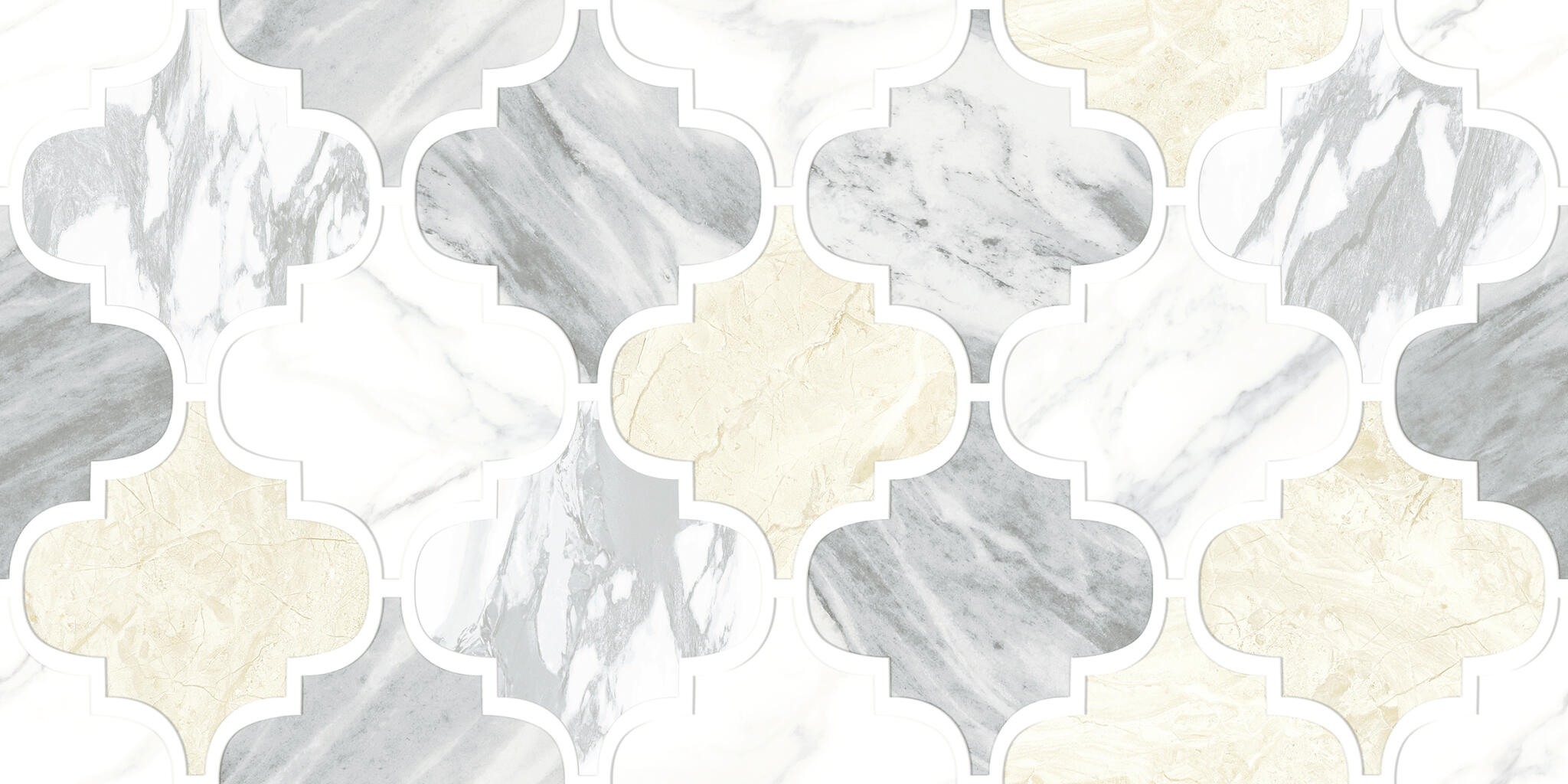 Lantern Montage Wall Tile - Autumn Grey