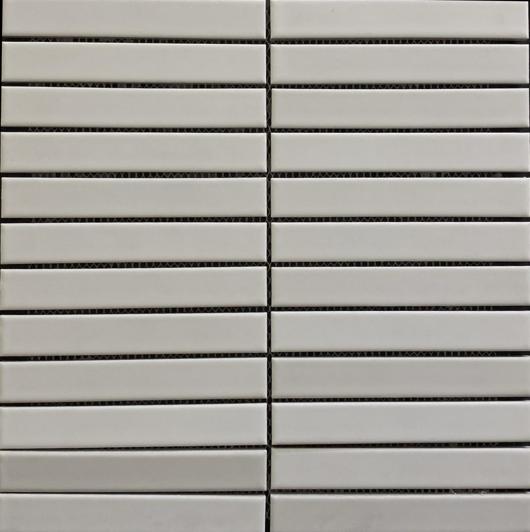 White Matte Porcelain - 22F801M - Porcelain Mosaic