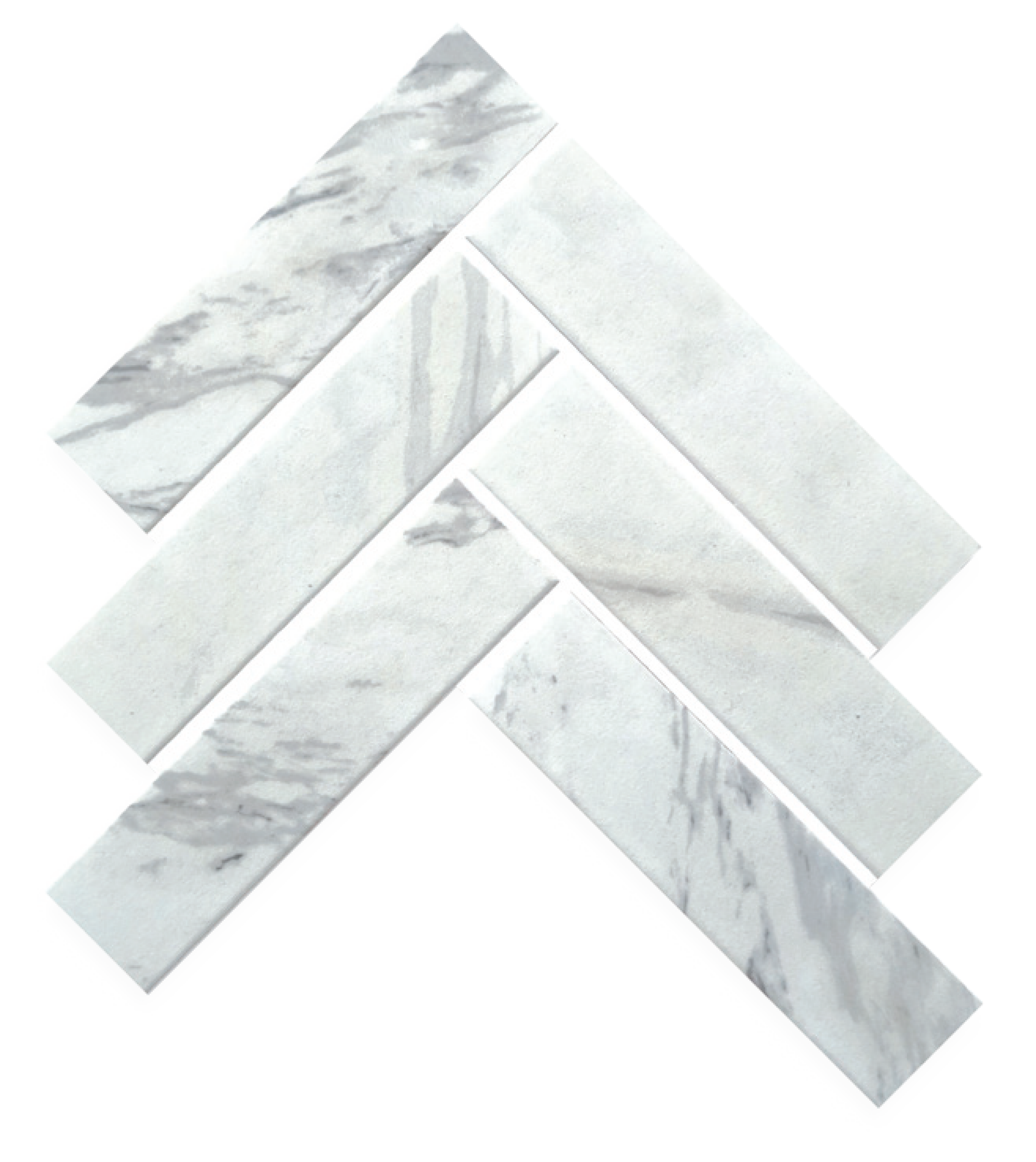 Herringbone Carrara PMN82223 - Porcelain Mosaic